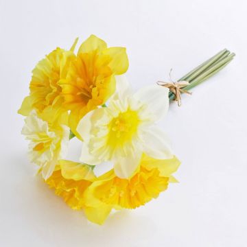 Bunch of daffodils LELA, 6 blooms, yellow-white, 14"/35cm