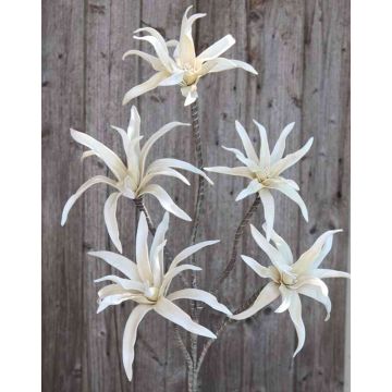 Artificial lily CÄCILIA, white, 4ft/115cm, Ø5.1"-8"/13-20cm