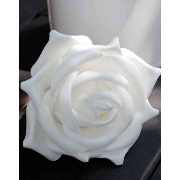 Decorative rose REGINE, white, 12"/30cm, Ø6.3"/16cm