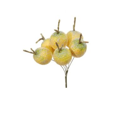 Artificial fruit Melon AUSAR, 6 pieces, yellow, Ø 1.2"/3cm