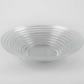 Glass decorative bowl SELMA, clear, 2.4"/6cm, Ø11"/27cm