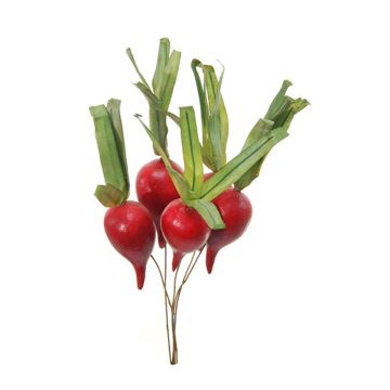 Plastic vegetable Radish AZNI, 6 pieces, red-fuchsia, Ø 1.2/3cm