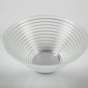 Glass decorative bowl SELMA, clear, 3.1"/8cm, Ø7.5"/19cm
