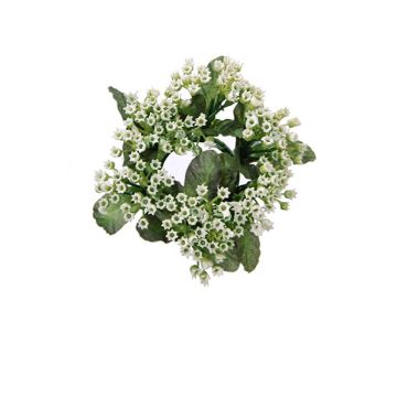 Artificial candle wreath SUNHILD with baby's breath, white, Ø cm