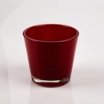Glass planter RANA, wine red, 5"/13cm, Ø5.5"/14cm