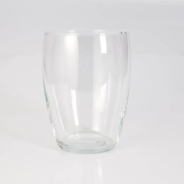 Glass decorative vase HENRY, round, clear, 7.5"/19cm, Ø5.3"/13,5cm