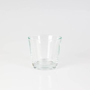 Candle glass ALEX EARTH, clear, 3.1"/8cm, Ø3.5"/9cm