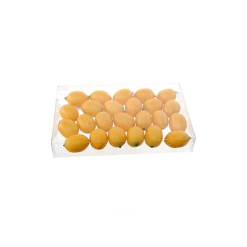 Artificial fruit Lemon ALAINU, 24 pieces, yellow, 1.2"/3cm, Ø 1.1"/2,8cm