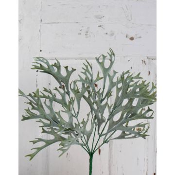 Artificial staghorn fern THORE on spike, green-grey, 14"/35cm, Ø11"/28cm