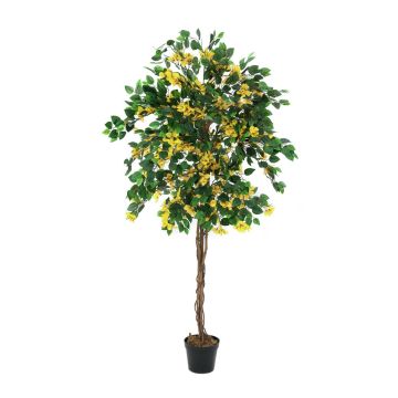 Artificial Bougainvillea BANU, real stems, blooms, yellow, 6ft/180cm