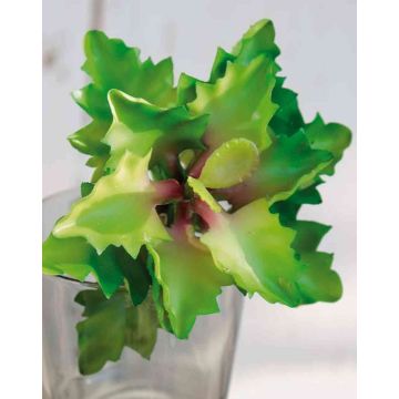 Artificial echeveria rosea ENRICA, spike, green-red, 4.7"/12cm