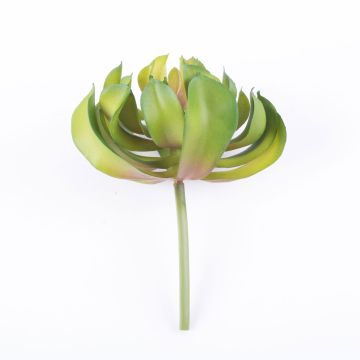 Artificial aeonium GERTRUDE on spike, green-red, 5.1"/13cm