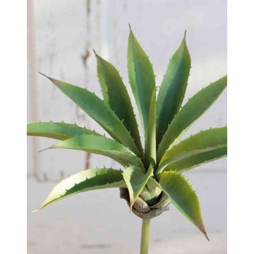 Artificial agave UNATHI on spike, green, 10"/25cm