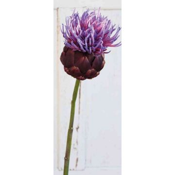 Artificial artichoke flower AMILY, purple, 31"/80cm, Ø4.7"/12cm