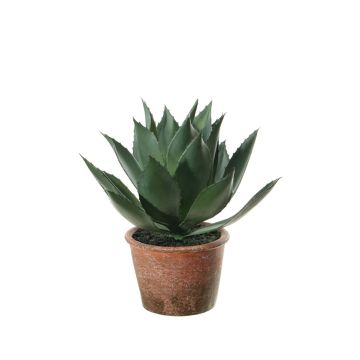 Artificial Agave americana KENNO, planter, grey-green, 11"/27cm