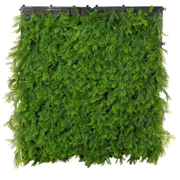 Artificial hedge / mat Sword fern ILMANU, green, 20"x20"/50x50cm