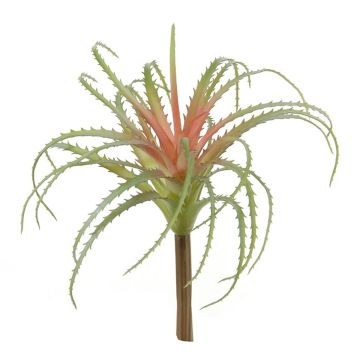 Artificial succulent Tillandsia Stricta LUONG, spike, green-red, 9"/22cm