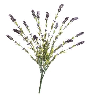 Plastic lavender bush DAVINA on spike, violet, 24"/60cm, Ø0.8"/2cm