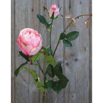 Artificial rose CARUSA, light pink, 31"/80cm, Ø3.1"/8cm