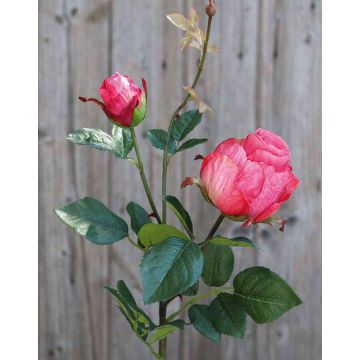 Artificial rose CARUSA, pink, 31"/80cm, Ø3.1"/8cm