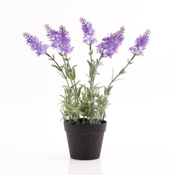 Fake lavender LOUISE in decorative pot, light violet, 12"/30cm, Ø1.2"/3cm