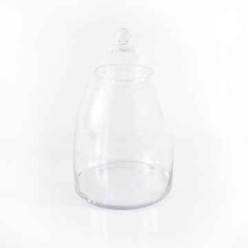 Glass jar for supplies with lid MIRA, clear, 15"/38,5cm, Ø5"/13cm