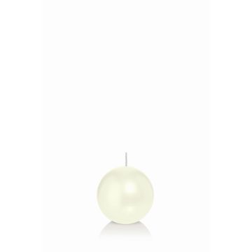 Ball wax candle MAEVA, ivory, Ø1.8"/4,5cm, 4h - Made in Germany