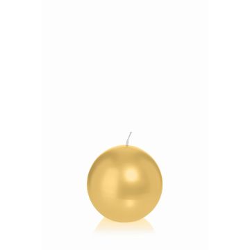 Ball wax candle ROSELLA, gold, Ø2.4"/6cm, 10h - Made in Germany