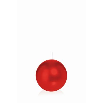 Ball wax candle MAEVA, red, Ø2.4"/6cm, 10h - Made in Germany