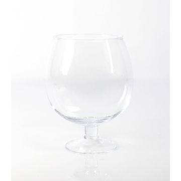 Cognac snifter XXL LIAM on foot, glass, clear, 8"/20cm, Ø6"/15cm