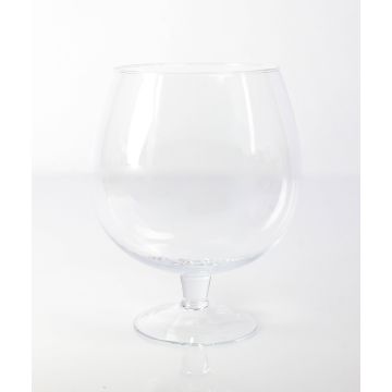 Cognac snifter XXL LIAM on foot, glass, clear, 9"/24cm, Ø7.5"/19cm