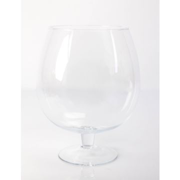 Cognac snifter XXL LIAM on foot, glass, clear, 12"/30cm, Ø9"/23cm