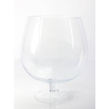 Cognac snifter XXL LIAM on foot, glass, clear, 15"/38cm, Ø11"/29cm