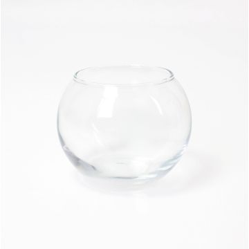 Fish bowl vase TOBI EARTH, clear, 3.1"/8cm, Ø3.7"/9,5cm