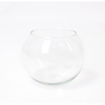 Fish bowl vase TOBI EARTH, clear, 4"/10cm, Ø4.5"/11,5cm