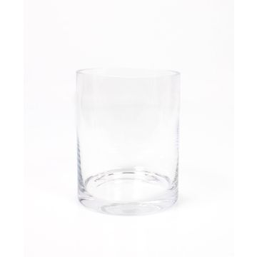 Cylindrical candle glass SANSA EARTH, clear, 6"/15cm, Ø4.7"/12cm