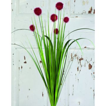 Artificial cotton grass PINTANA with panicles, spike, red, 30"/75cm