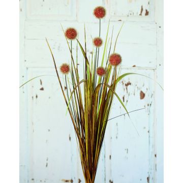 Artificial cotton grass PINTANA with panicles, spike, orange, 30"/75cm