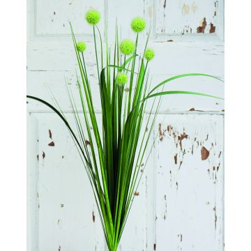 Artificial cotton grass PINTANA with panicles, spike, green, 30"/75cm