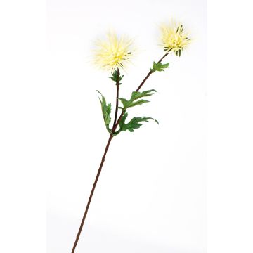 Plastic chrysanthemum ESTELLE, cream, 28"/70cm, Ø3.1"-4"/8-10cm