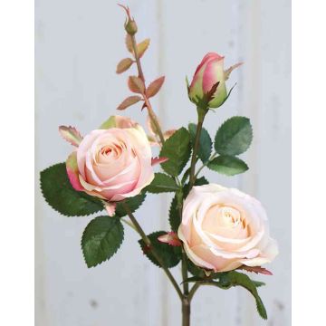 Fake rose DELILAH, apricot-pink, 22"/55cm, Ø2.4"/6cm