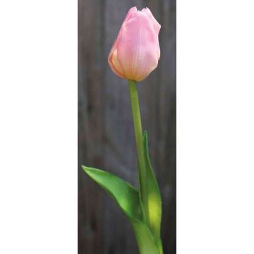 Artificial tulip LONA, light pink, 18"/45cm, Ø1.6"/4cm