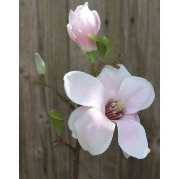 Artificial magnolia FEMI, light pink, 14"/35cm, Ø4.7"/12cm
