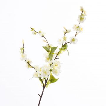 Artificial cherry blossom branch VALESKA with flowers, white, 33"/85cm