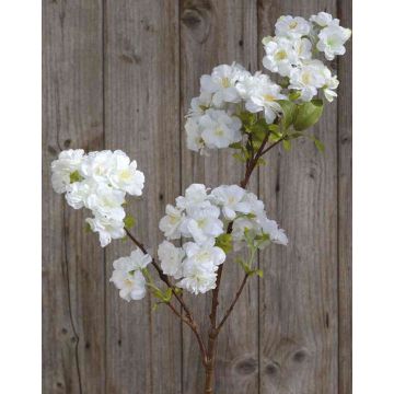 Artificial cherry blossom spray MATSUDA, cream-white, 31"/80cm
