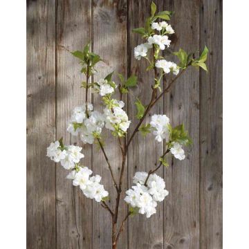 Artificial cherry blossom spray MATSUDA, cream-white, 4ft/130cm
