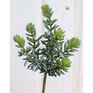 Artificial Pachyphytum LUDO on spike, green-grey, 8"/20cm, Ø4.7"/12cm
