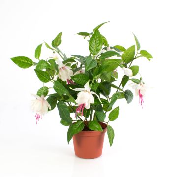 Artificial Fuchsia THAYNARA, with blooms, light pink, 12"/30cm