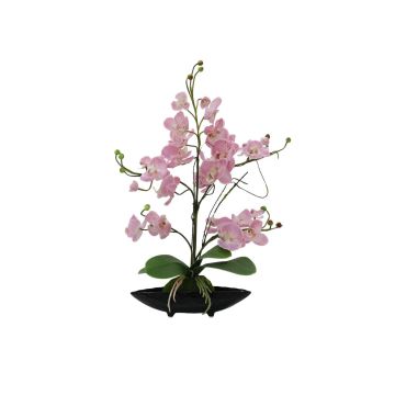 Fake orchid IVIE decorative vase, crossdoor, pink, 20"/50cm, Ø2.8"-3.5"/7-9cm