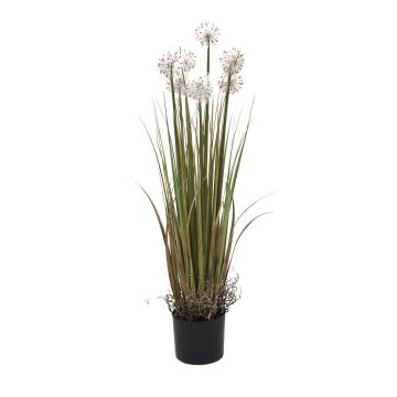 Synthetic grass with dandelions ISABEL, white, 3ft/105cm